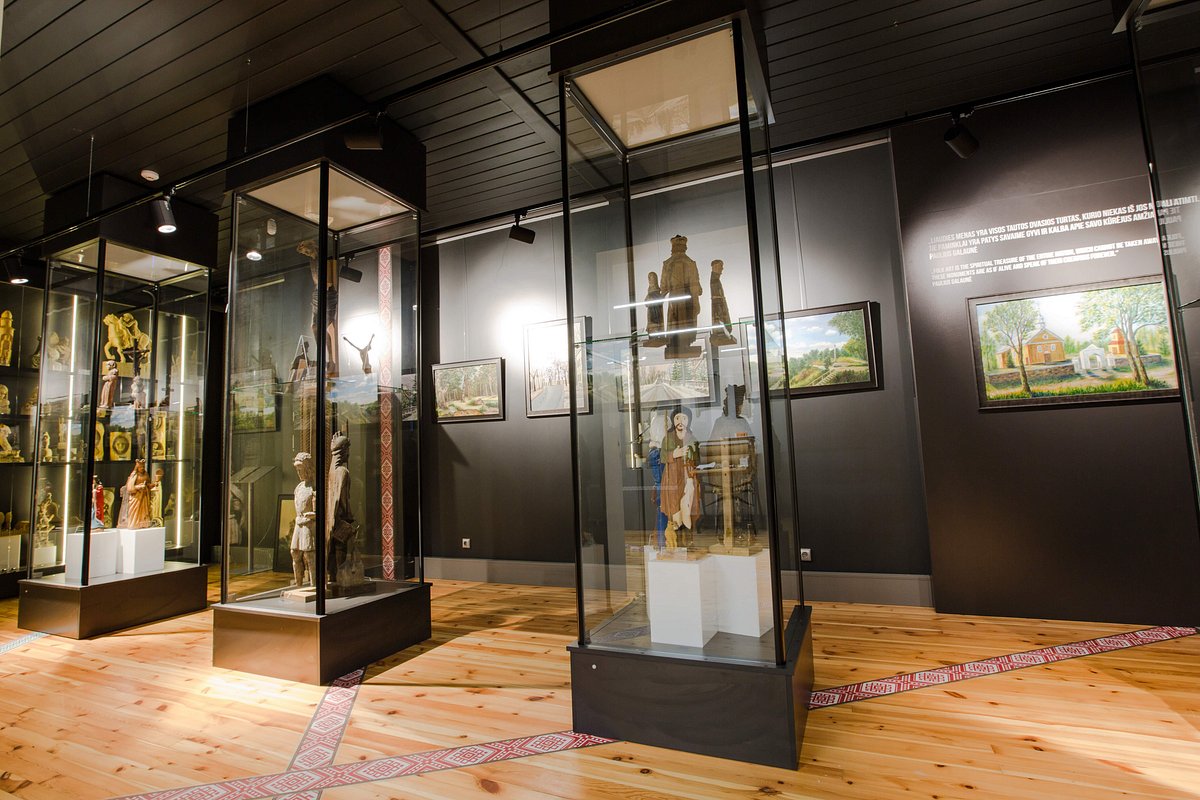 This image shows an interior exhibition at the Tauragė Region Museum, located in the Tauragė Castle in Western Lithuania