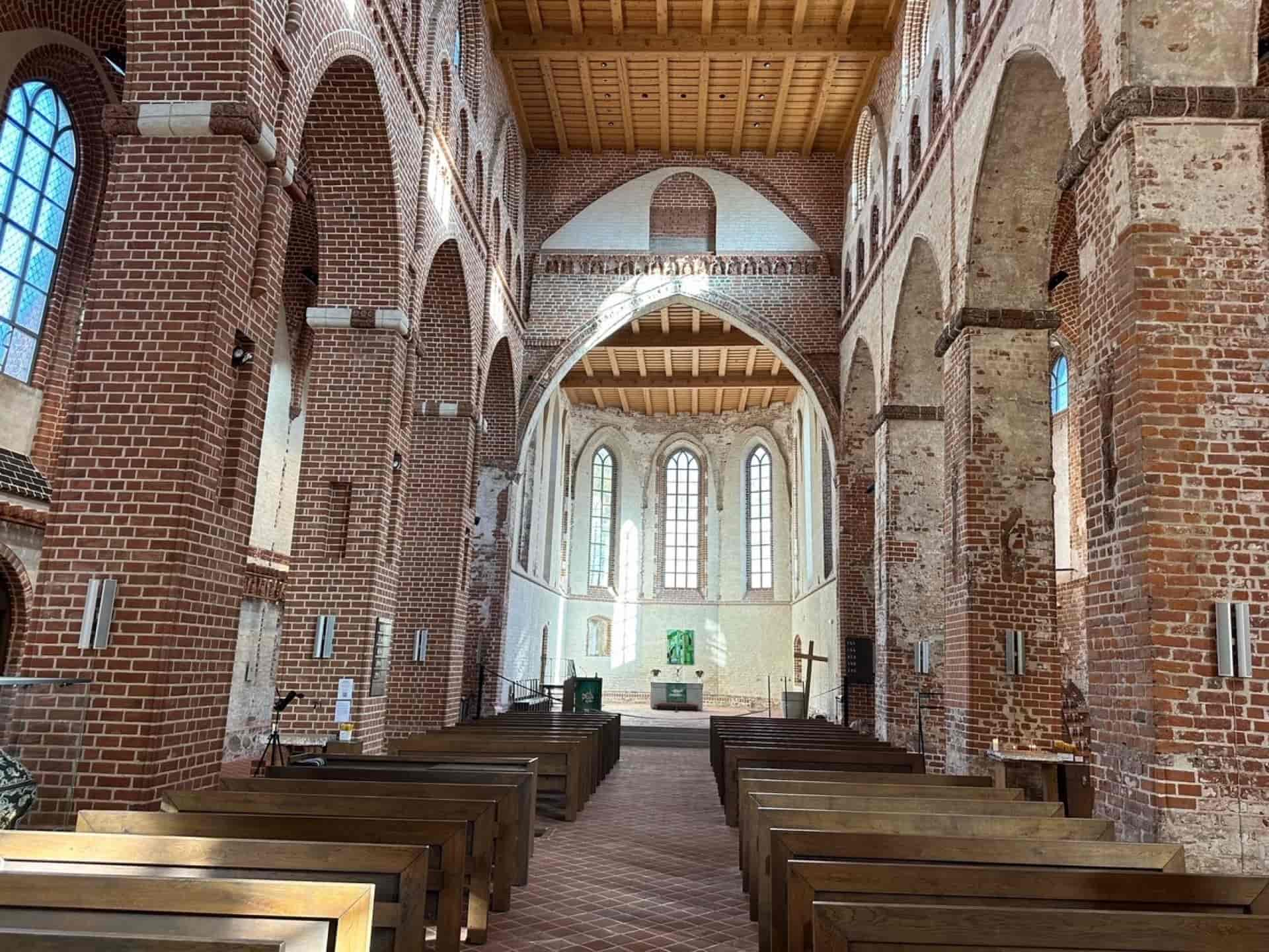 This image shows the interior of St. John's Church (Jaani kirik) in Tartu, Estonia