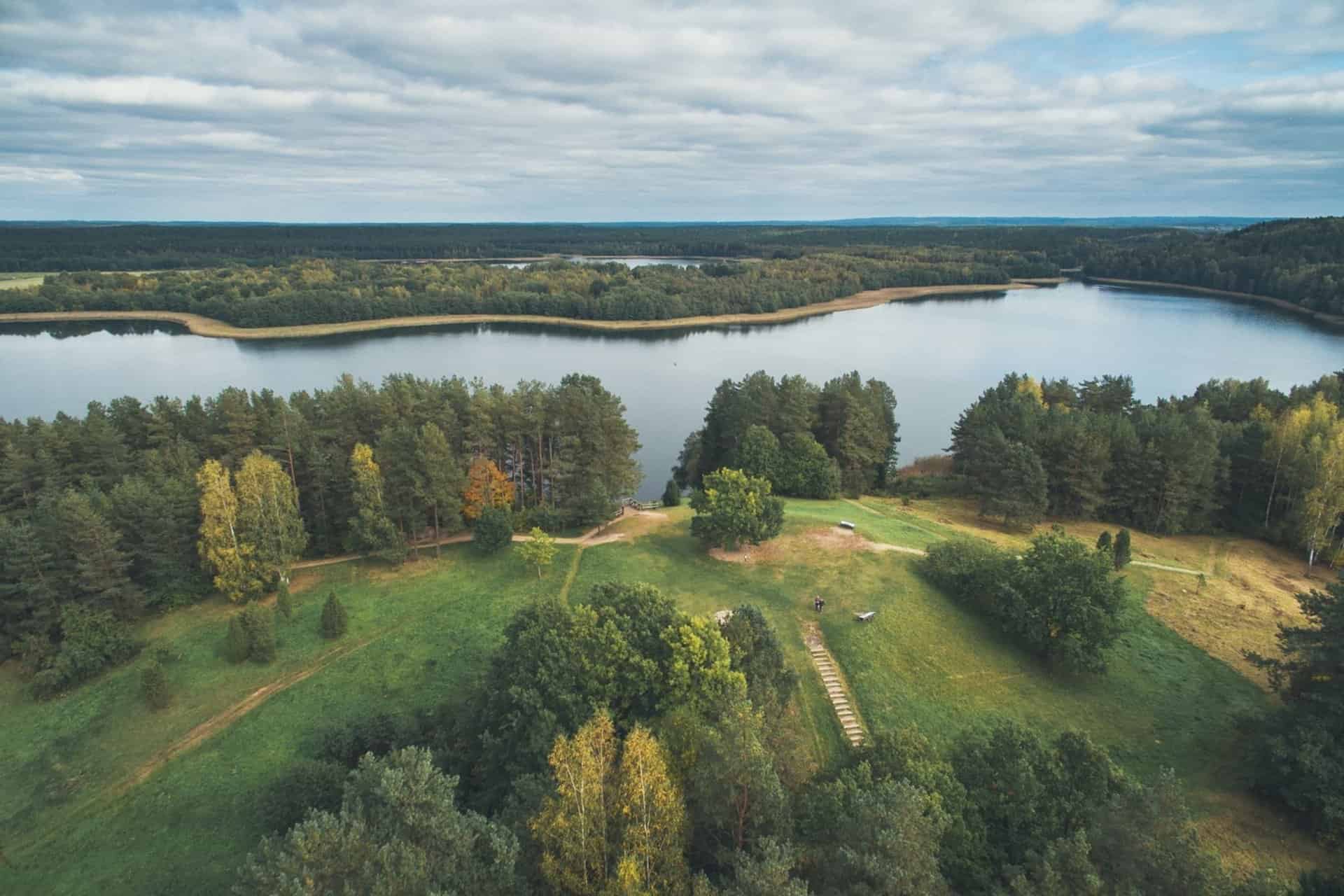This image shows Ladakalnis Hill in Lithuania, located within Aukštaitija National Park