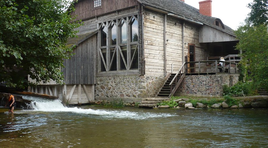 This image shows the Ginučiai Watermill located in Aukštaitija National Park