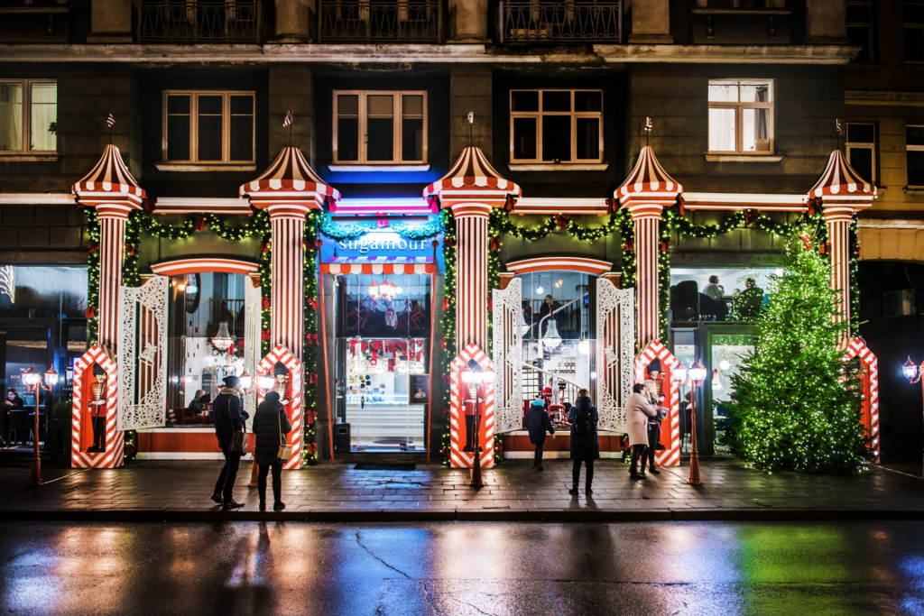 Vilnius Christmas market lights