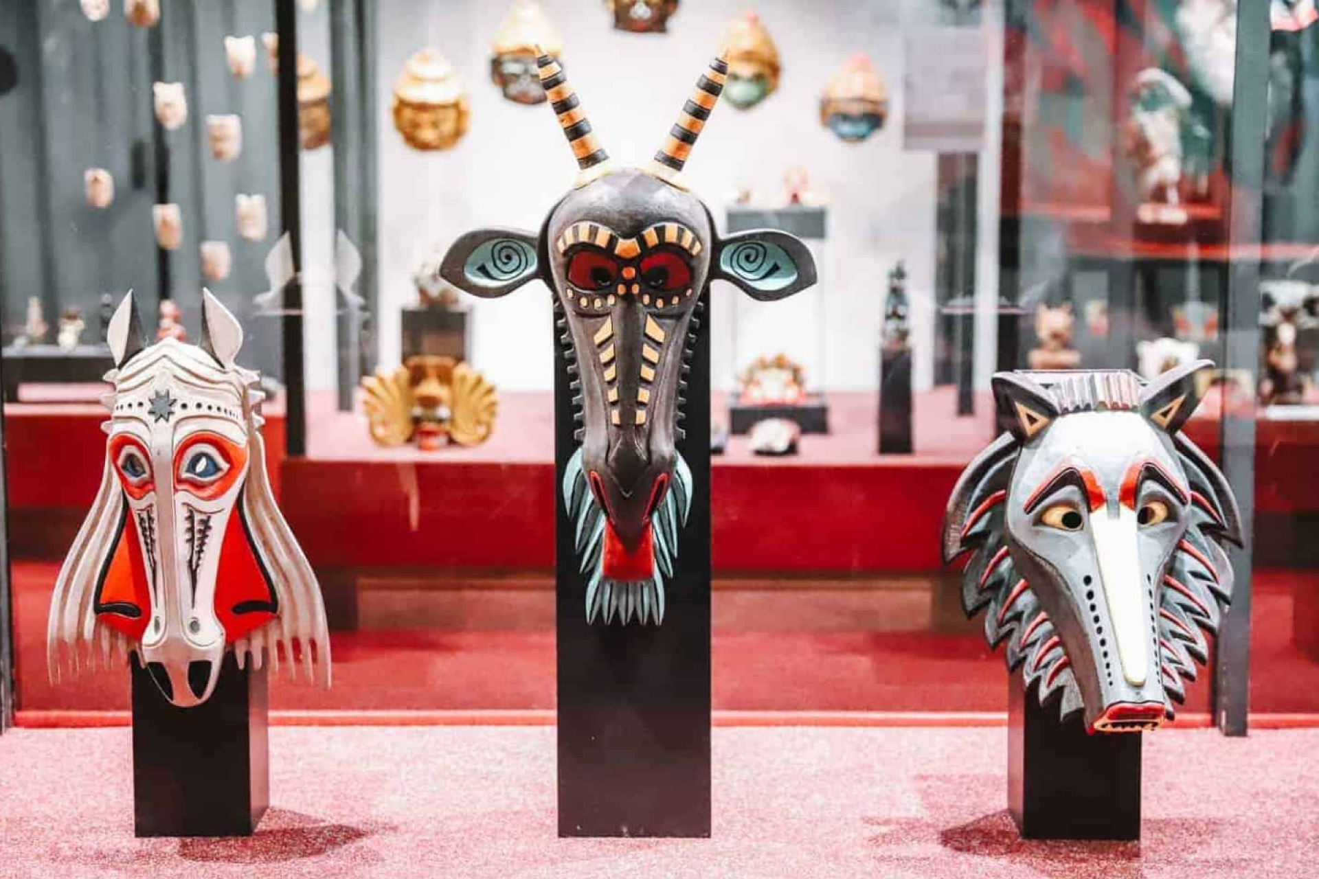 Colorful devil masks