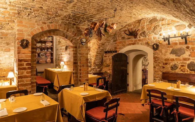 image shows the interior of Restaurant Lokys in Vilnius Lithuania
