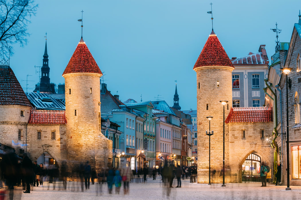 Tallinn Old Town medieval gates in Estonia