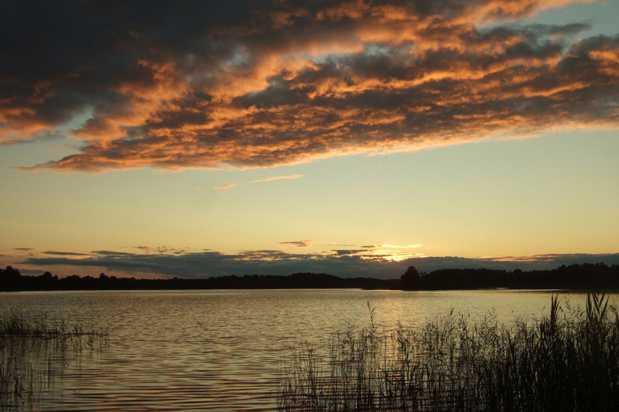 Sunset Over Lithuanian Lake
